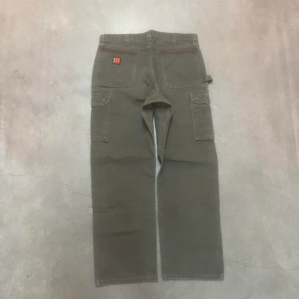 Wrangler Riggs men's olive green men's ripstop carpenter cargo pants Y2K 38